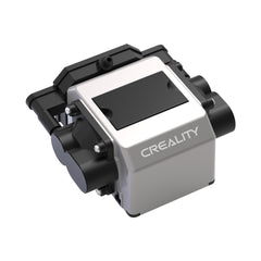 An Air Assist unit for the CR-Laser Falcon 10W and 7.5W engraver from CrealityFalcon, featuring a metallic casing with a CrealityFalcon logo on the front. The unit includes black plastic components and connectors, designed for use in engraving machines with low working noise.