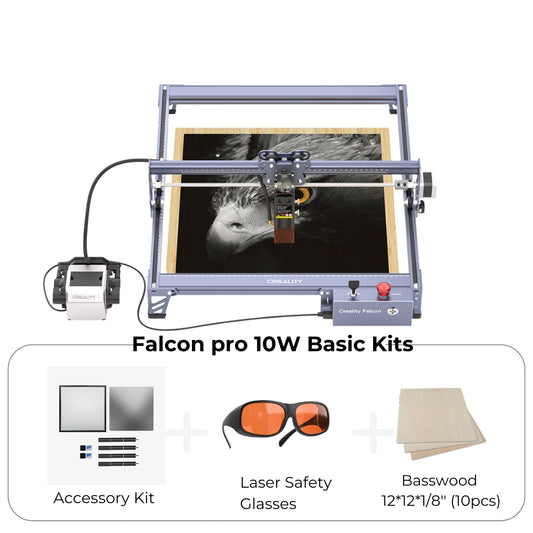 10W CR-Laser Falcon and Falcon pro Engraver Bundle Basic Kits