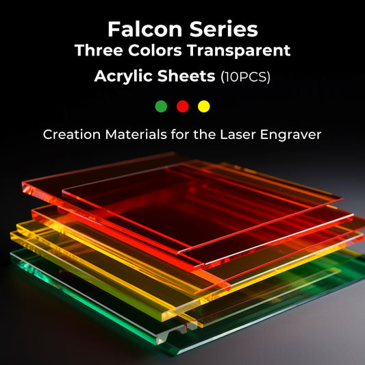 Falcon Series Three Colors Transparent Acrylic Sheets / 10 PCS 1000