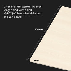 Basswood, Walnut Plywood and Acrylic Sheets Mega Pack for Laser Engraving and Cutting - 30pcs