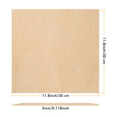 Basswood Plywood Sheets A4 1/8" x 8.27" x 11.69" for Laser Engraving and Cutting - Pack of 6pcs