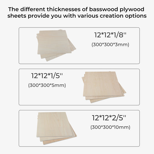 Falcon Series Basswood Plywood Sheets 1000