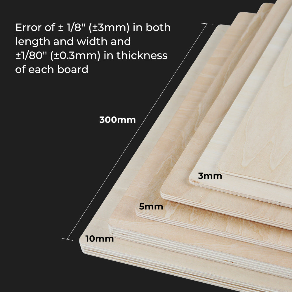10Pcs Basswood Sheet 3mm Plywood Wood Sheet For Laser