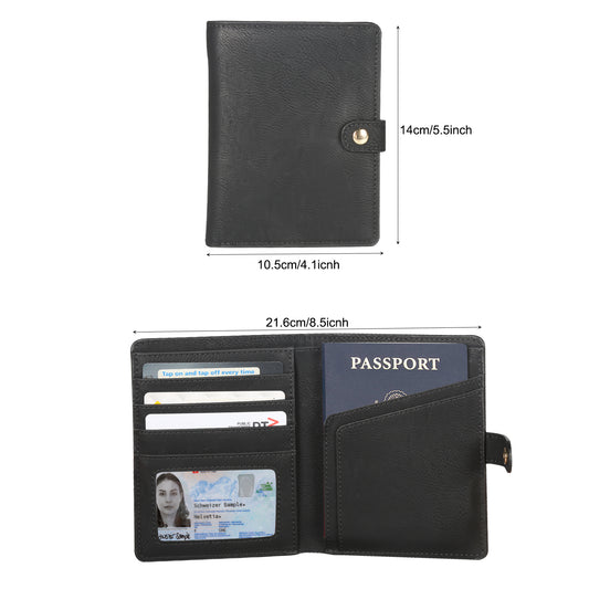 Custom Leather Passport Holder and Luggage Tag Set for Laser Engraving 1600